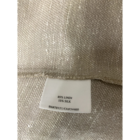 Eileen Fisher Blazer XS Linen Silk Blend Beige Snap Buttons Career Minimalist - Picture 10 of 10